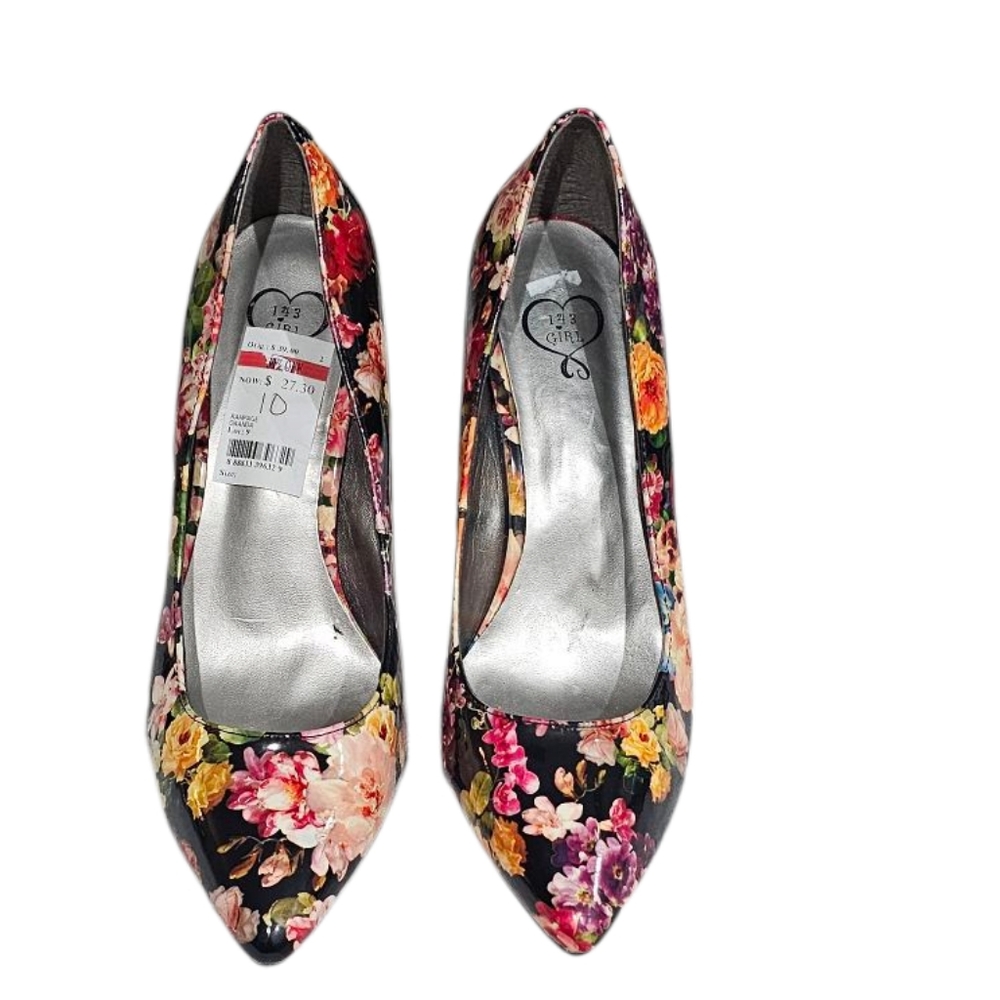 ,143 Girl Owanda Women US 10 Multi Color Heels NWT - Picture 3 of 10